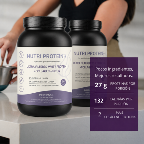 NutriProtein+  Proteina Whey con Colageno y Biotina