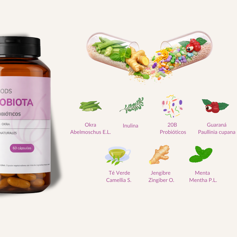 NutriMicrobiota 20B con Okra y Probióticos