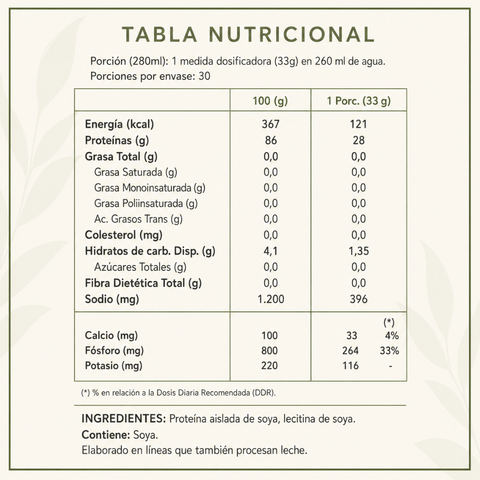 NutriProtein Vegan  | Proteina Vegana Sin Sabor | Soya Sin Azúcar