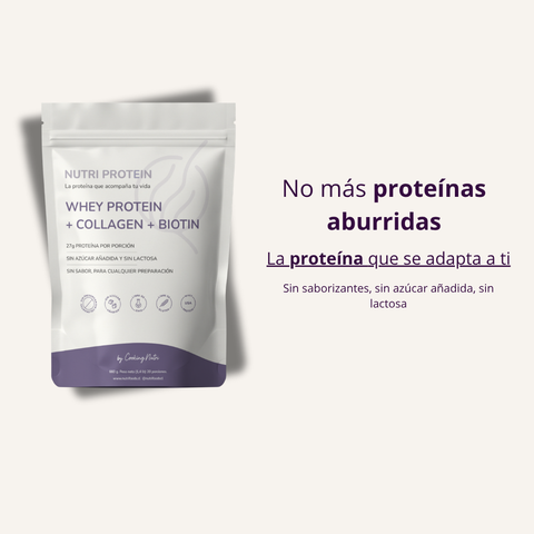 Nutri Protein+ Whey Refill 660g Doypack | Colágeno y Biotina Sin Sabor | NutriFoods