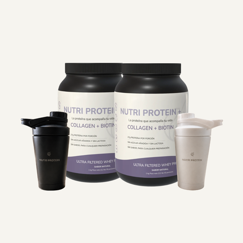 Nutri Protein+ x2 + Shaker Térmico Acero 500ml