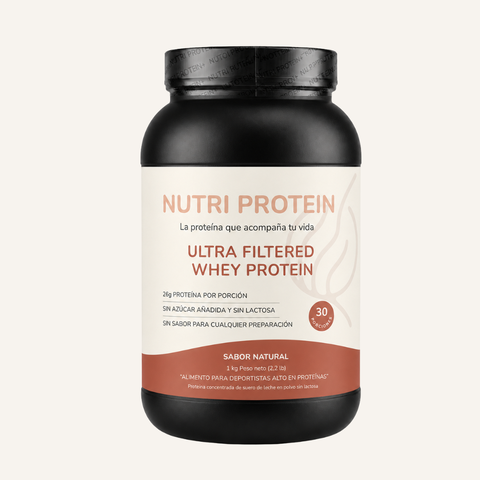 NutriProtein Proteina Whey Sin Sabor y Sin Lactosa