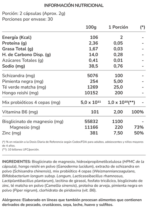NutriRestore | Magnesio Bisglicinato 1100mg con Reishi y Zinc