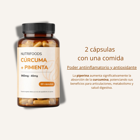 Cúrcuma Pimienta - 60 Cápsulas